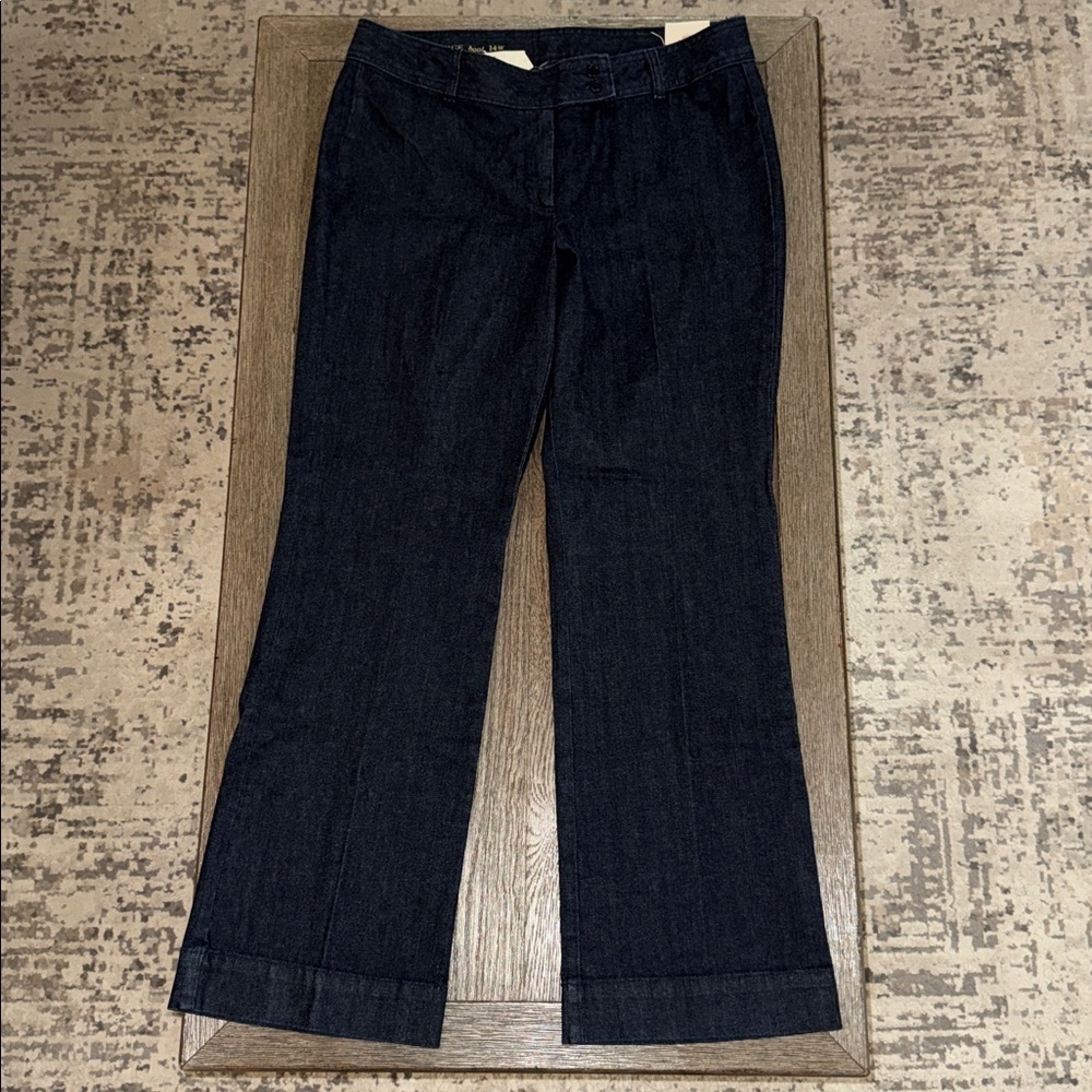 Talbots W Heritage Boot Cut Jeans Dark Indigo Wash